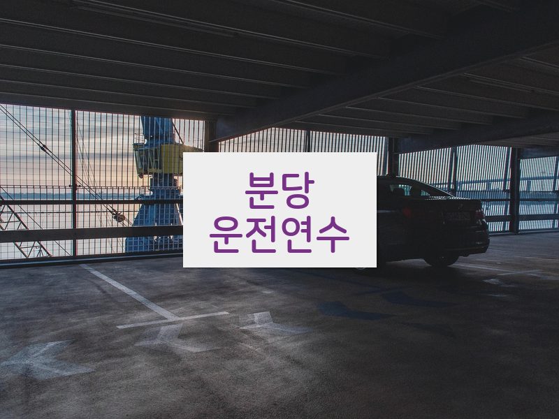 분당운전연수 후기