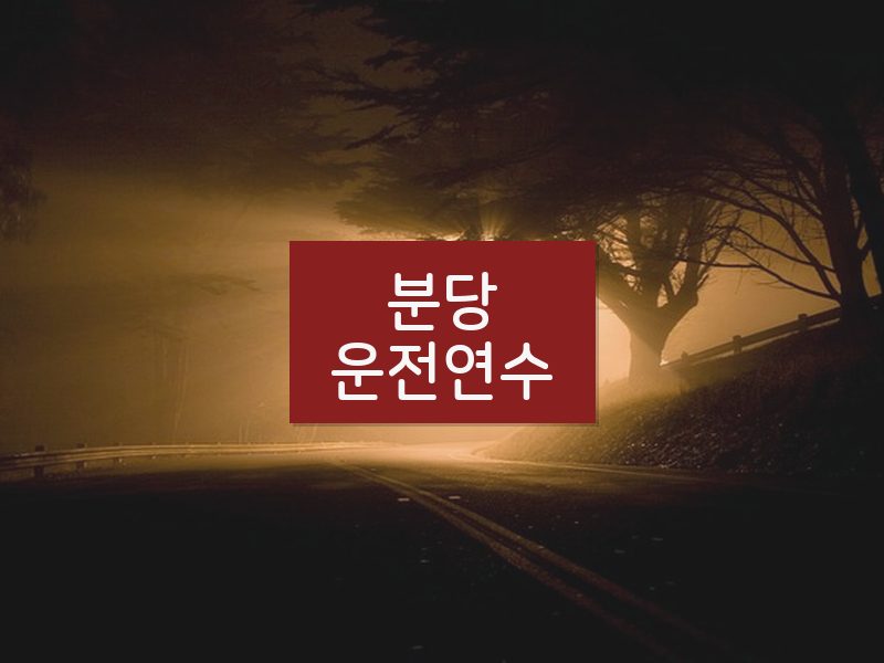 분당운전연수 후기