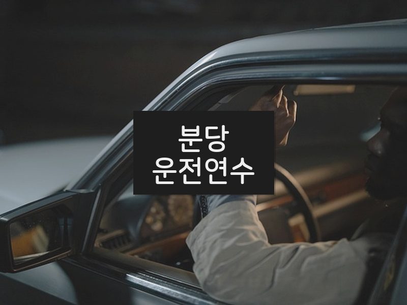 분당운전연수 후기