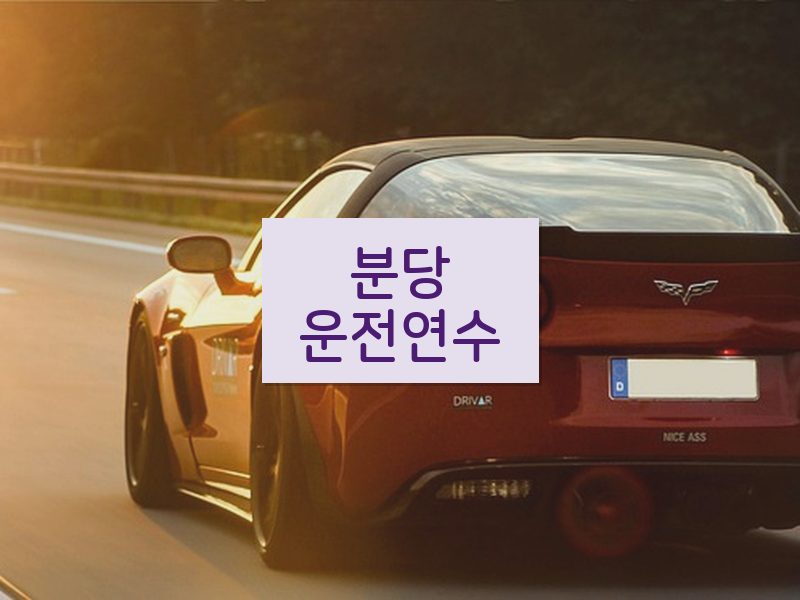 분당운전연수 후기