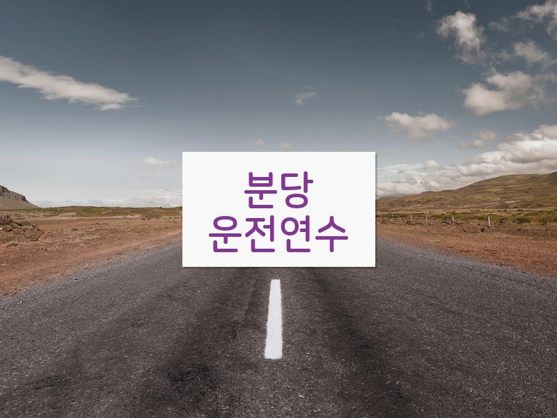 분당운전연수 후기