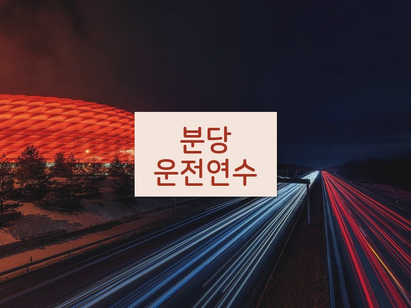 분당운전연수 후기