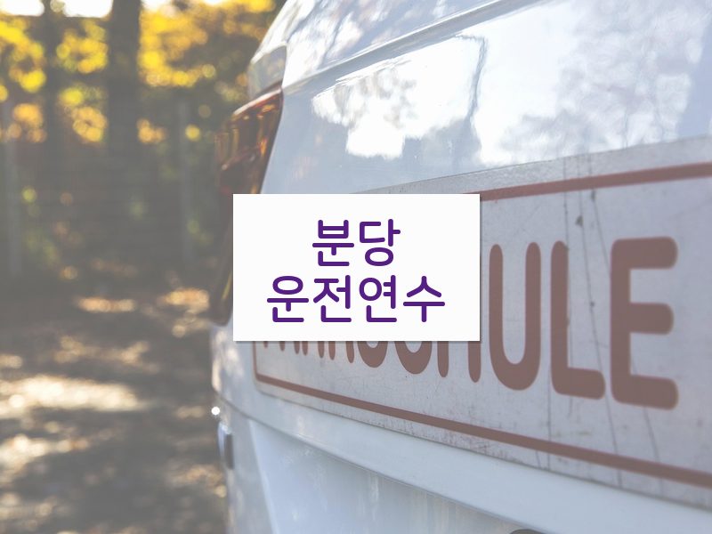 분당운전연수 후기