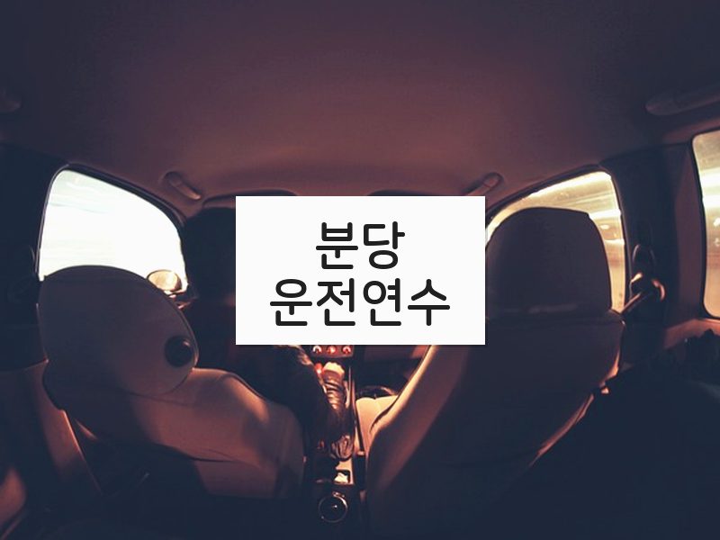 분당운전연수 후기