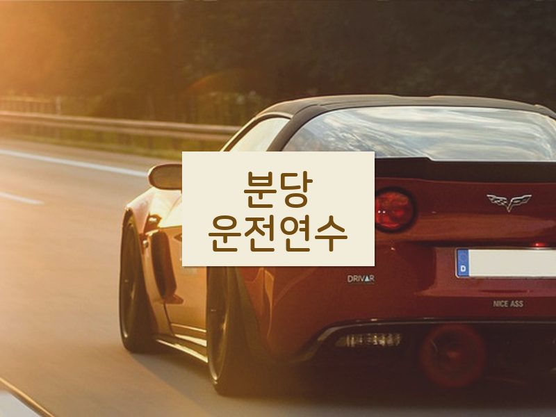 분당운전연수 후기
