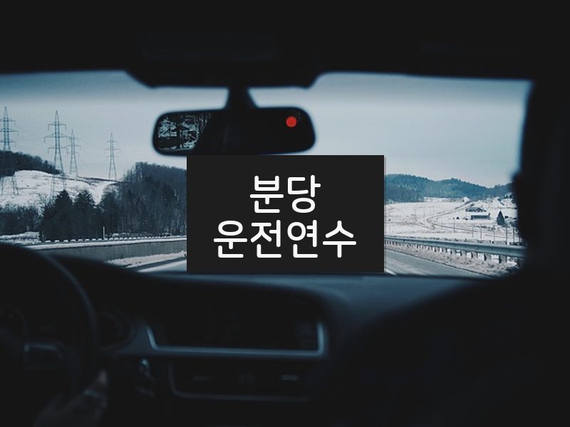 분당운전연수 후기
