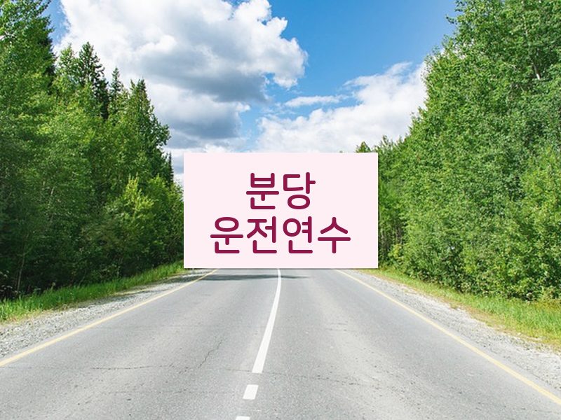 분당운전연수 후기