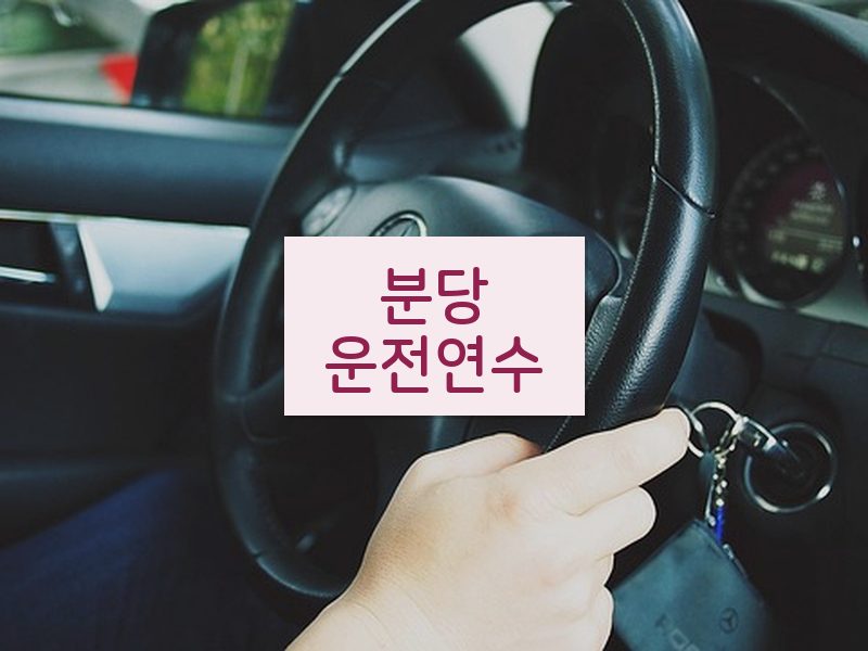 분당운전연수 후기