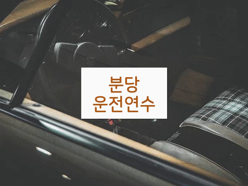 분당운전연수 후기