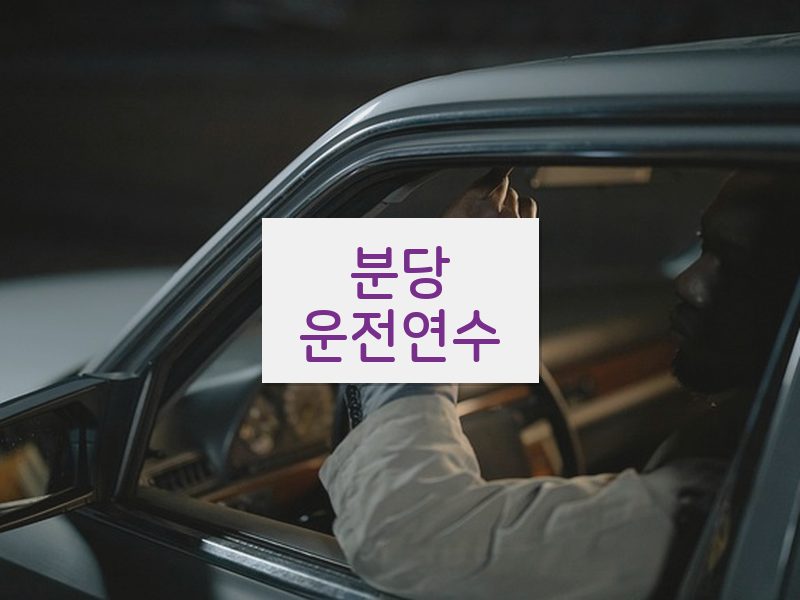 분당운전연수 후기