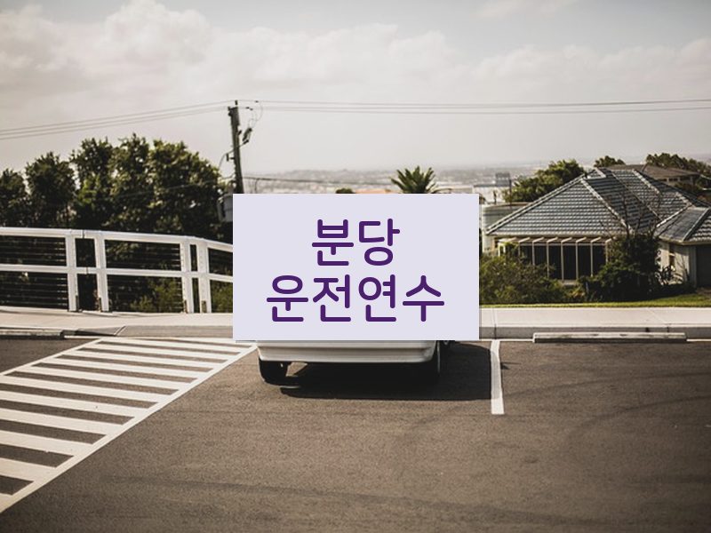 분당운전연수 후기