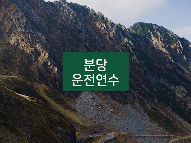 분당운전연수 후기