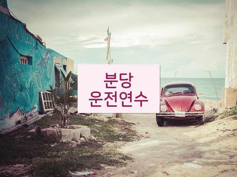 분당운전연수 후기