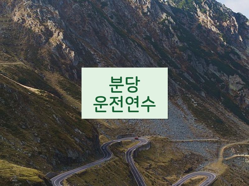 분당운전연수 후기