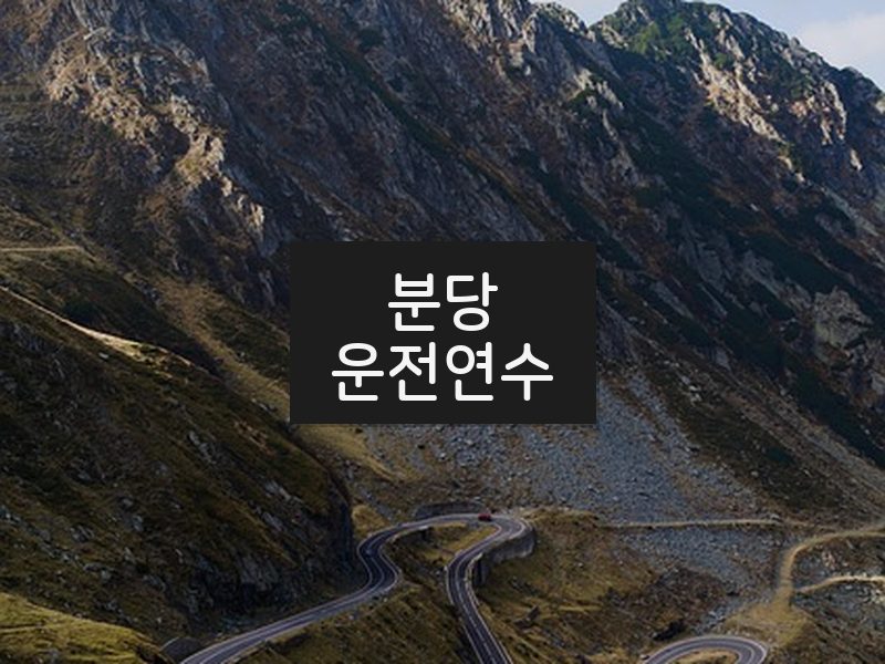 분당운전연수 후기