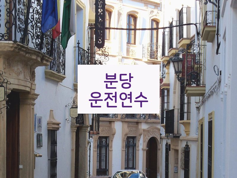 분당운전연수 후기