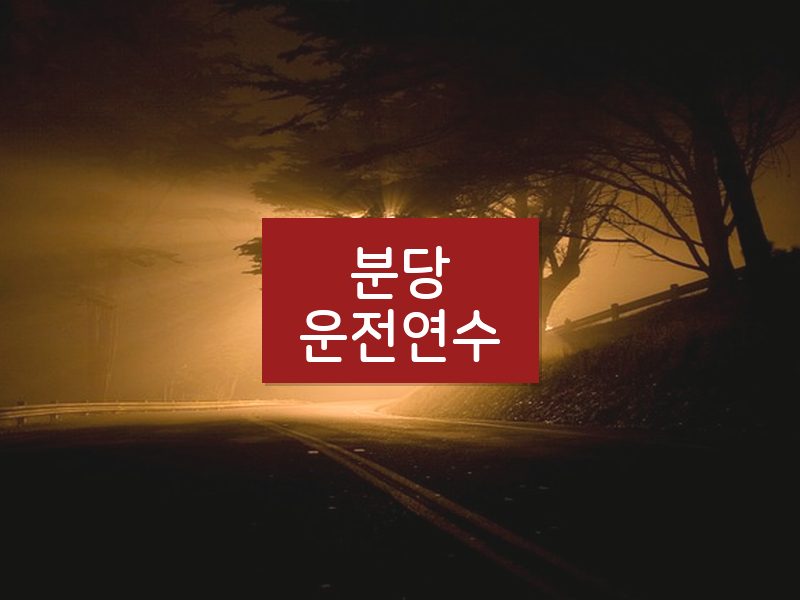 분당운전연수 후기
