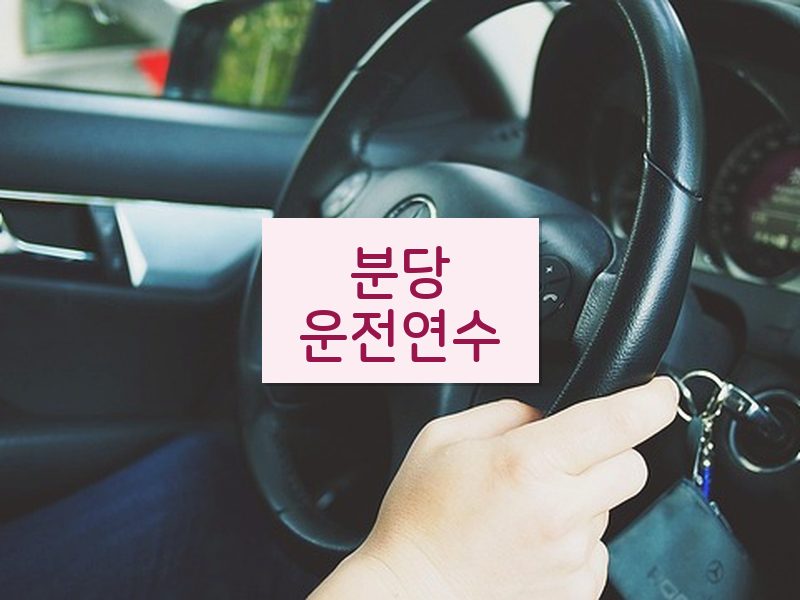 분당운전연수 후기