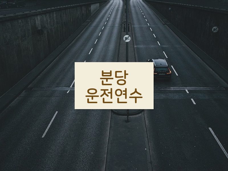 분당운전연수 후기