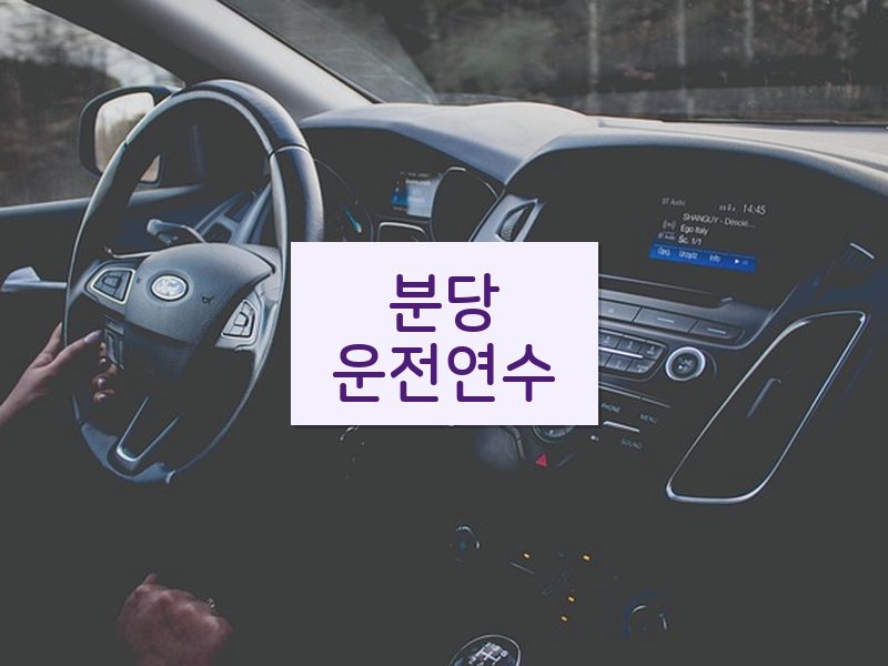 분당운전연수 후기