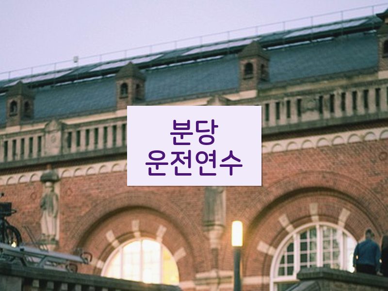 분당운전연수 후기