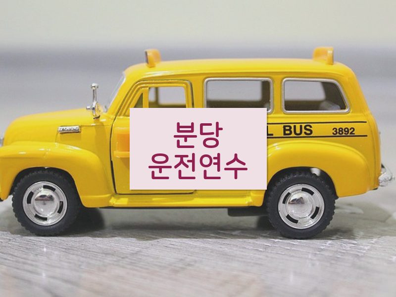 분당운전연수 후기
