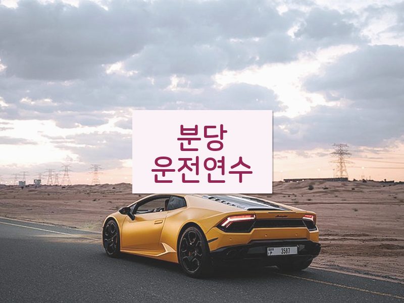 분당운전연수 후기