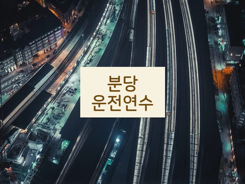 분당운전연수 후기