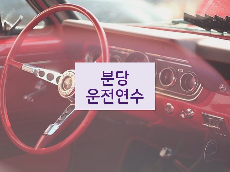 분당운전연수 후기