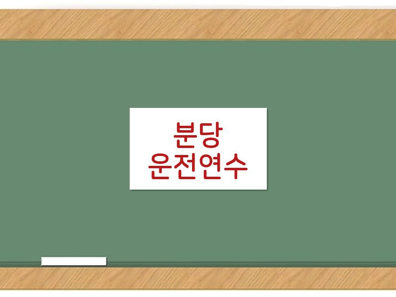 분당운전연수 후기