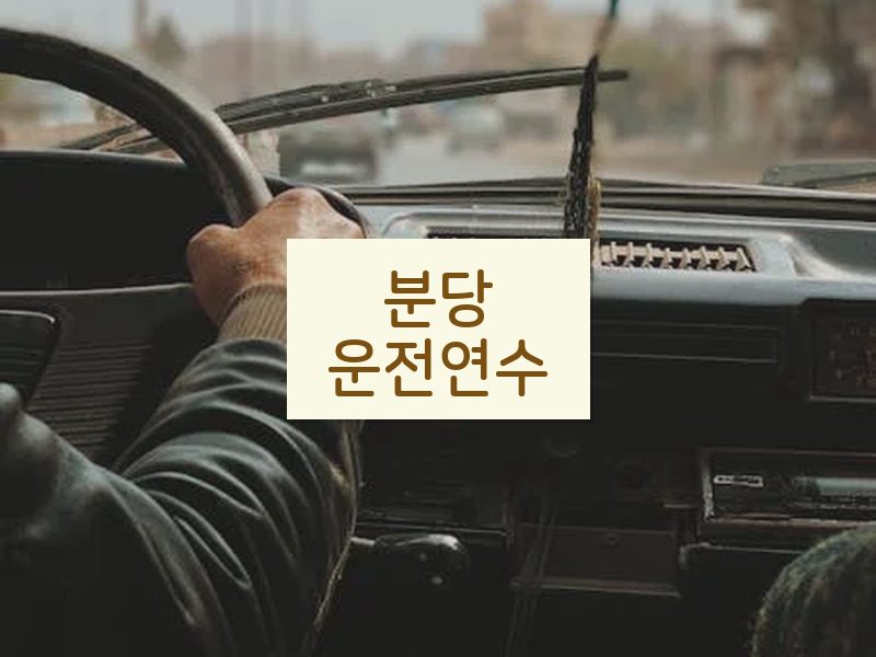 분당운전연수 후기
