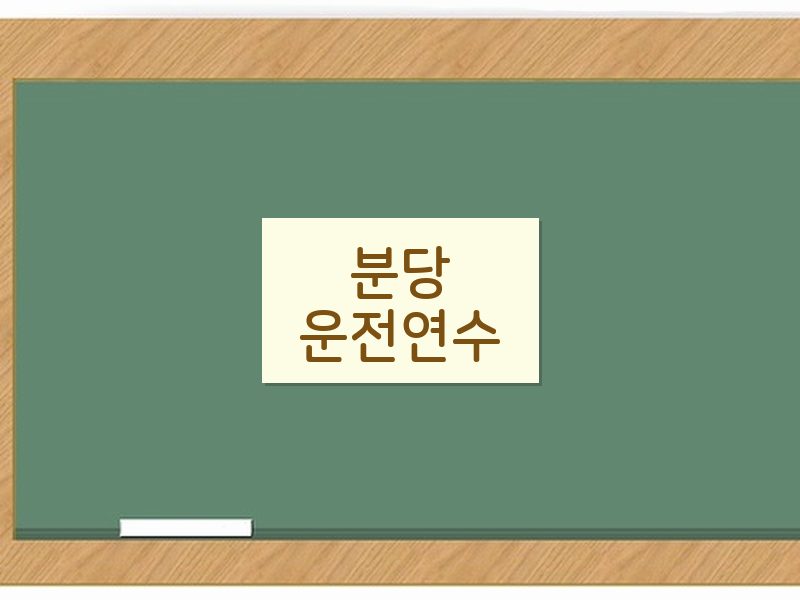 분당운전연수 후기