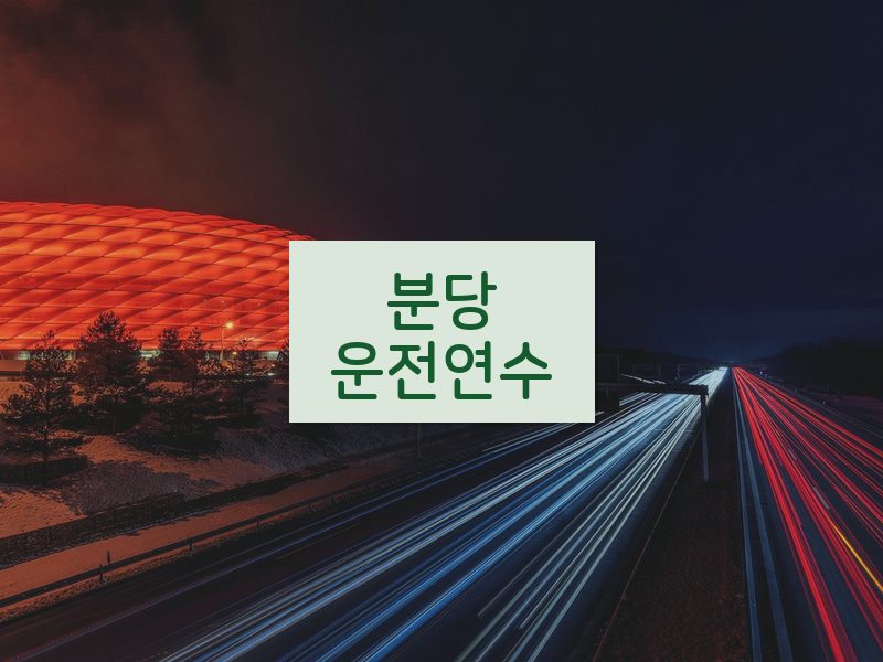 분당운전연수 후기