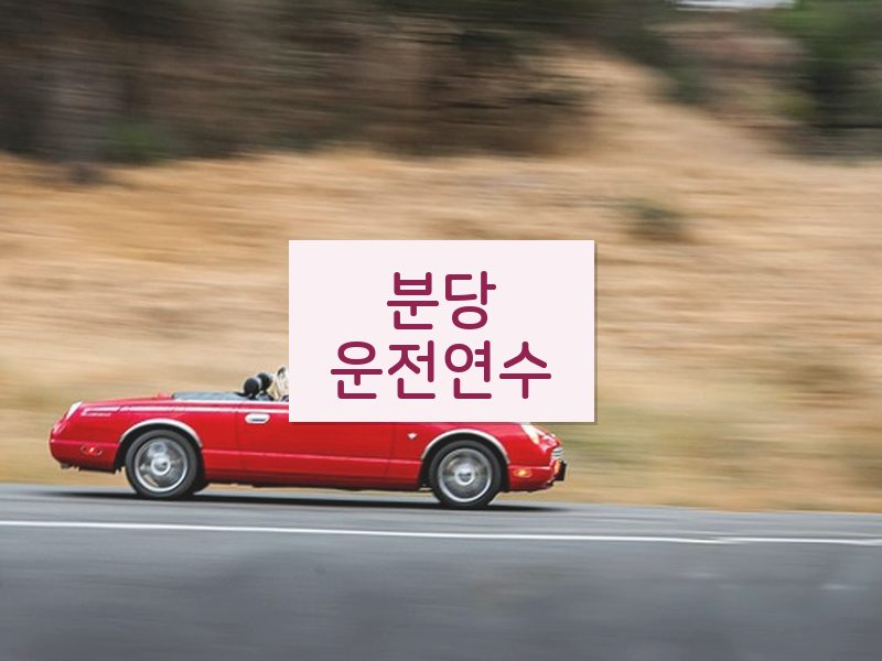 분당운전연수 후기