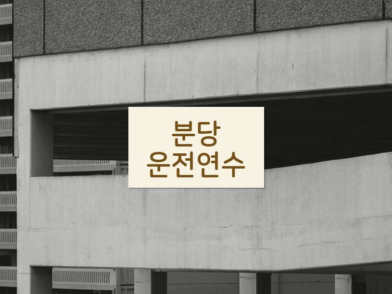 분당운전연수 후기