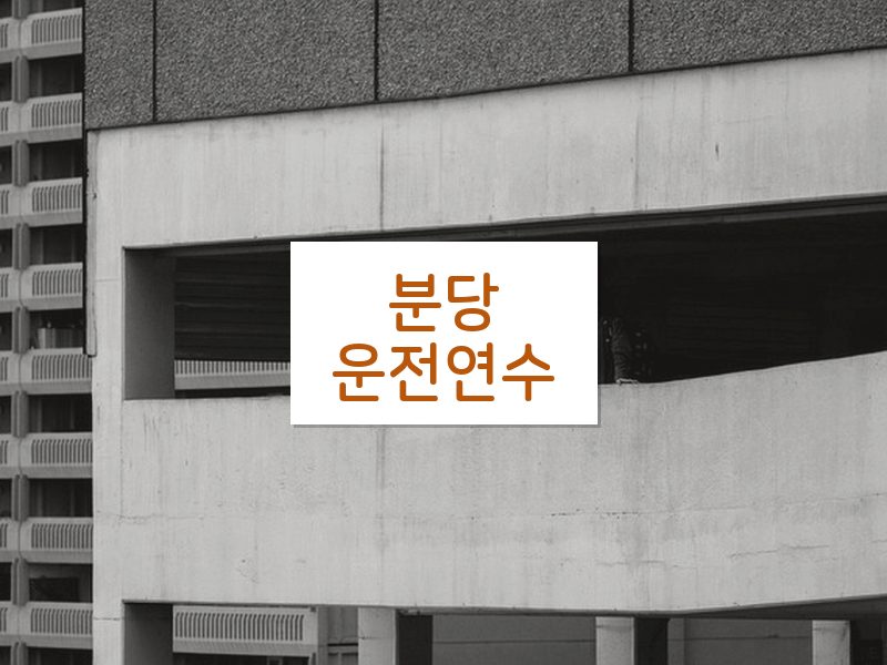 분당운전연수 후기