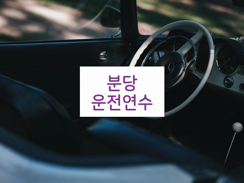 분당운전연수 후기