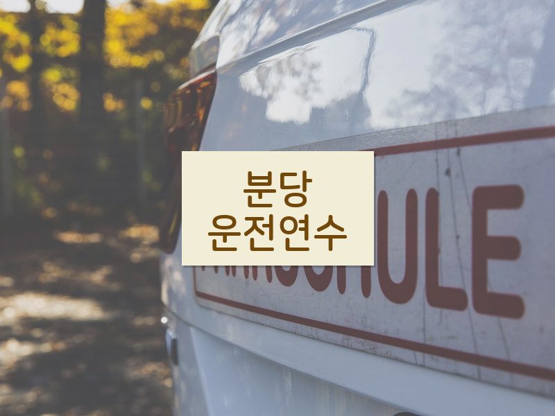 분당운전연수 후기