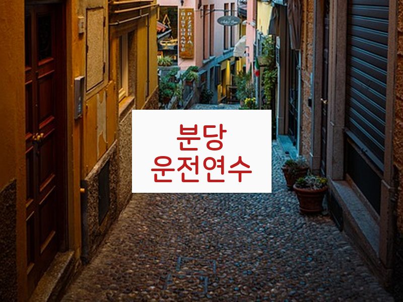 분당운전연수 후기