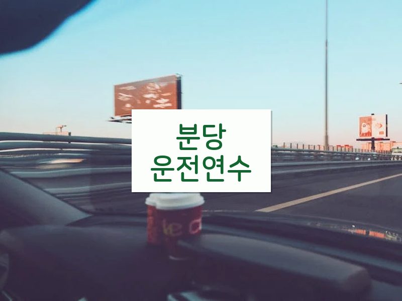 분당운전연수 후기