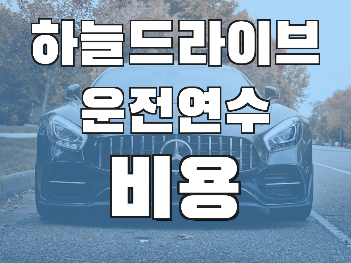 하늘드라이브 운전연수 비용 - 연수 비용 안내