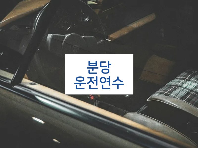 분당운전연수 후기