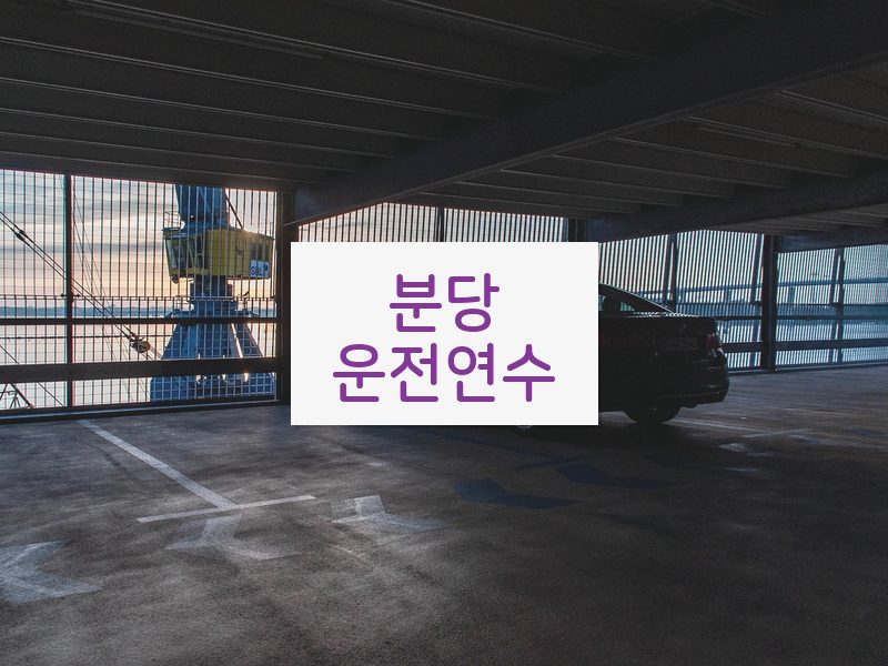 분당운전연수 후기